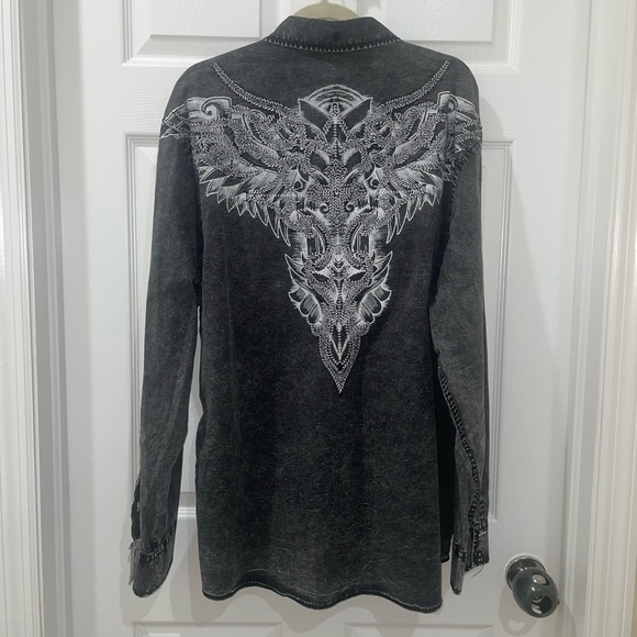 ROAR Wings Mens LS button down SZ XXL - Picture 2 of 10